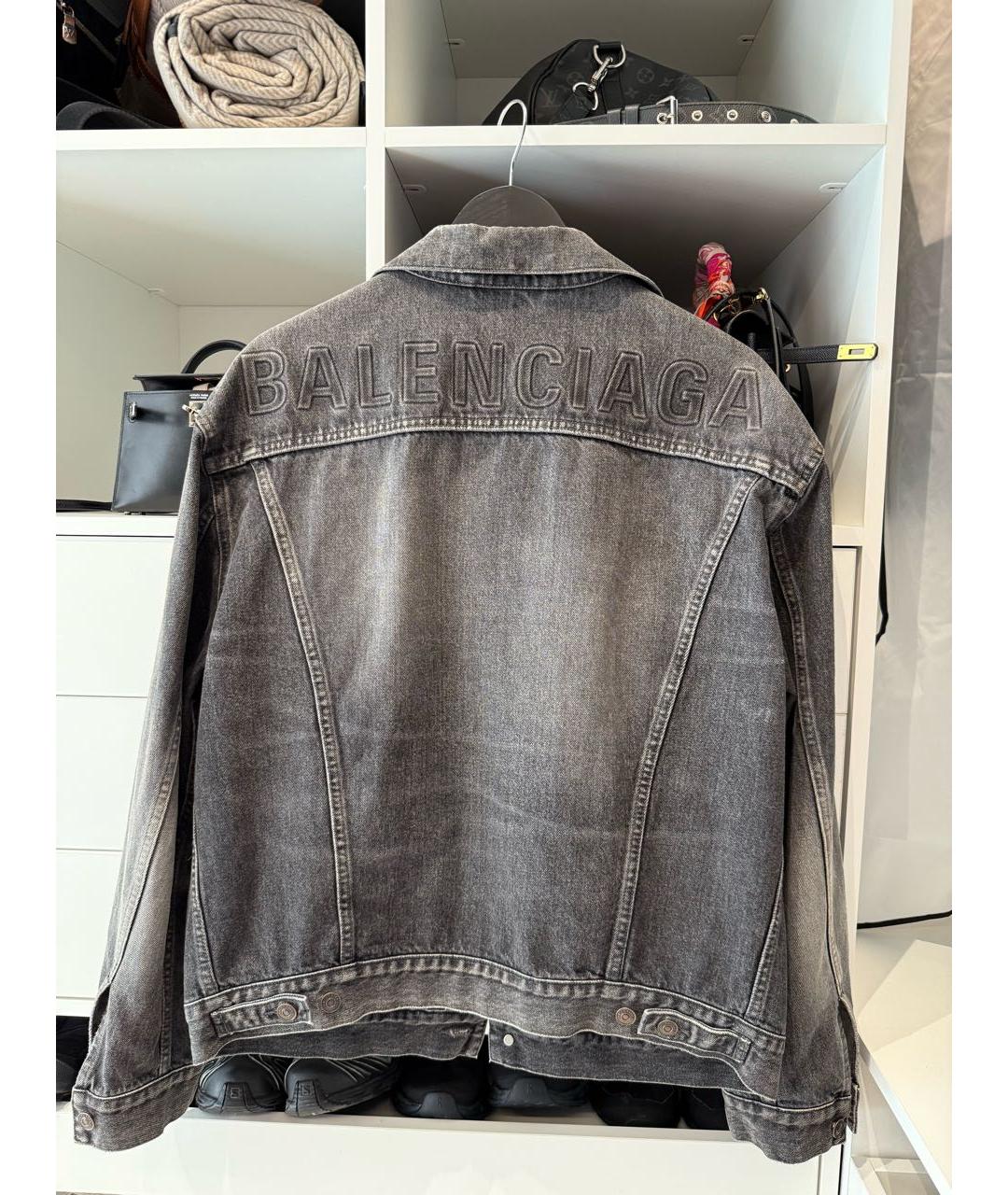 BALENCIAGA Серая деним куртка, фото 2