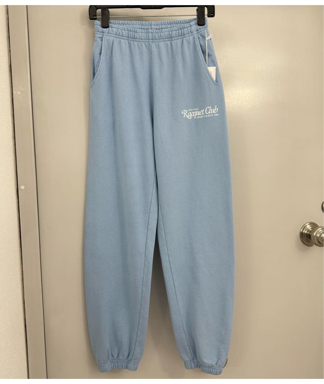 SPORTY AND RICH Голубой хлопковый спортивные костюмы, фото 2