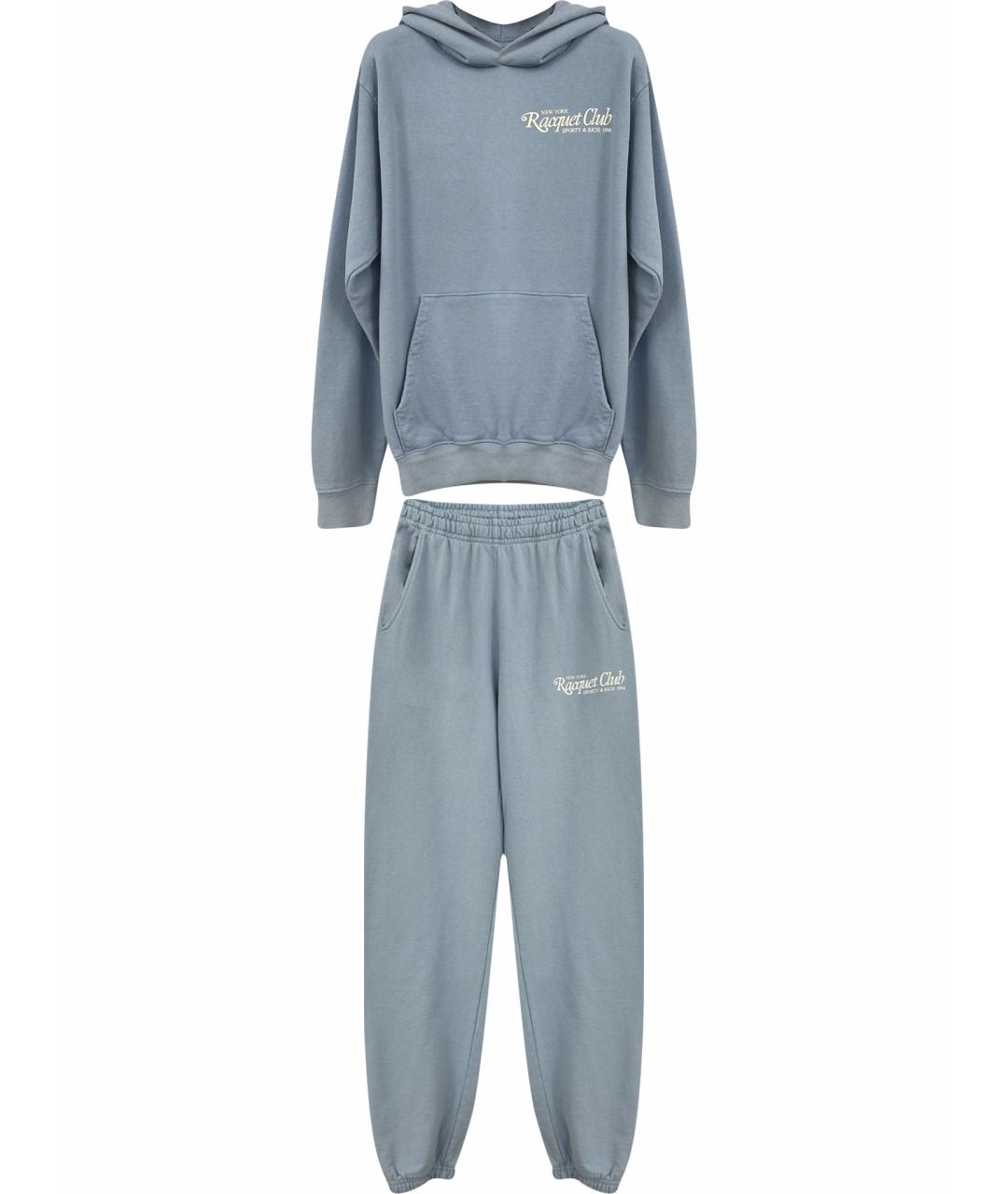 SPORTY AND RICH Голубой хлопковый спортивные костюмы, фото 1