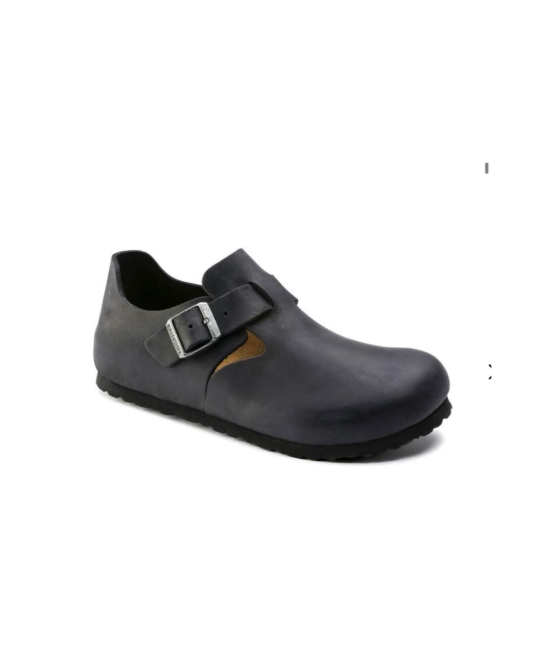 BIRKENSTOCK Черные кожаные сабо, фото 3