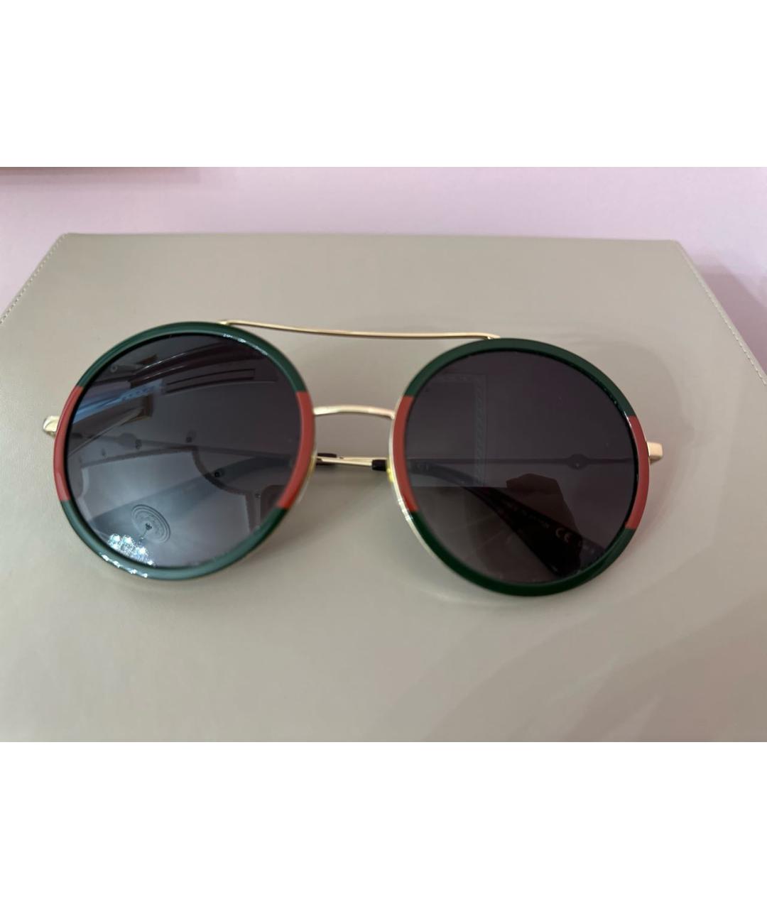 GUCCI Мульти металлические солнцезащитные очки, фото 7