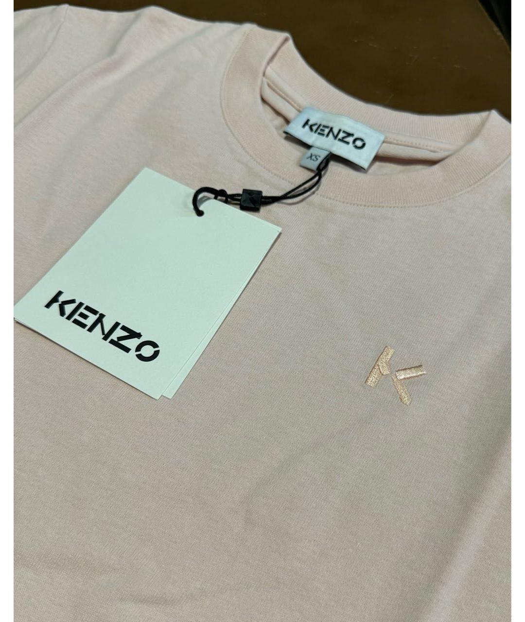 KENZO Розовая хлопковая футболка, фото 5
