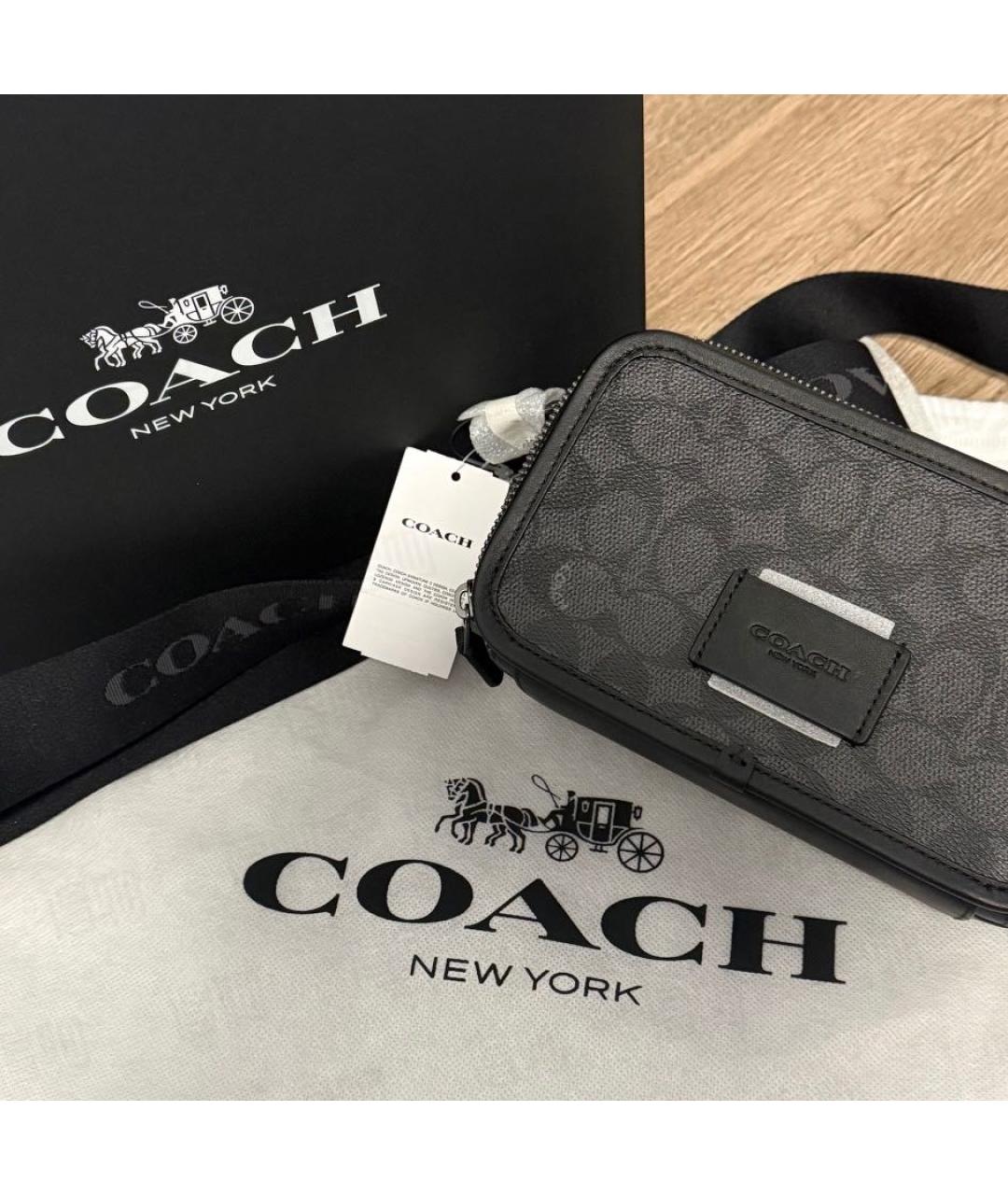 COACH Черная сумка на плечо, фото 7