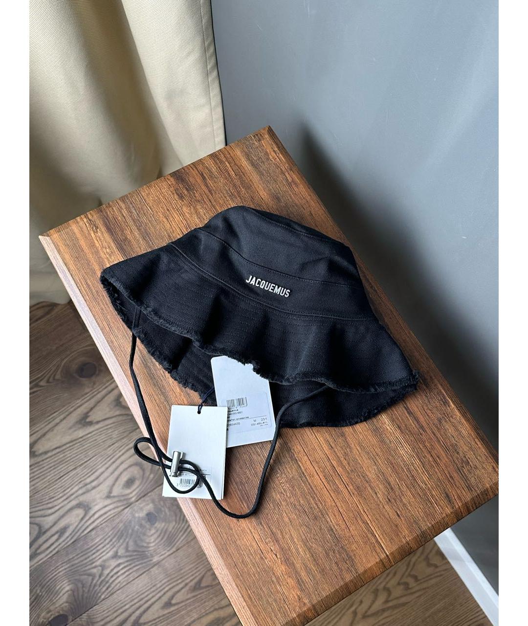 JACQUEMUS Черная хлопковая панама, фото 3