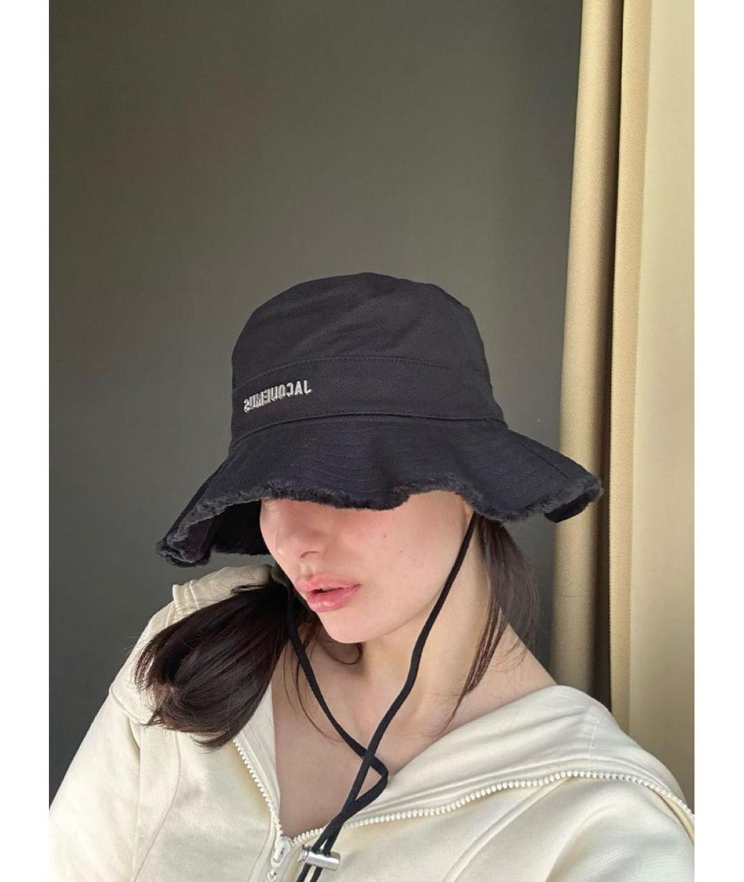 JACQUEMUS Черная хлопковая панама, фото 2