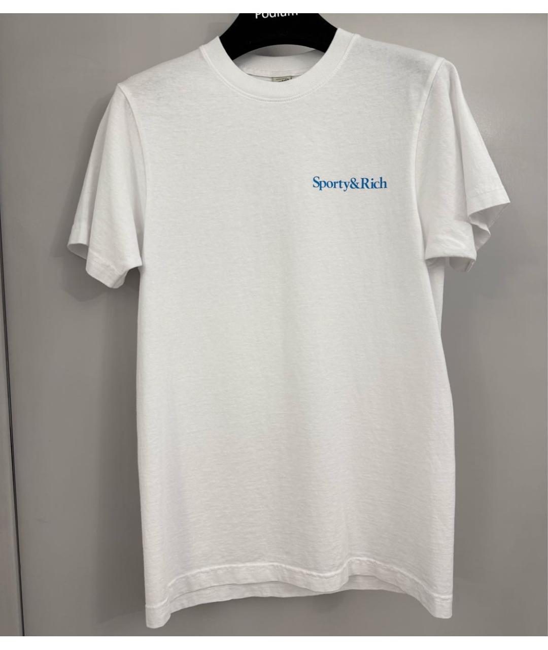 SPORTY AND RICH Белая хлопковая футболка, фото 5