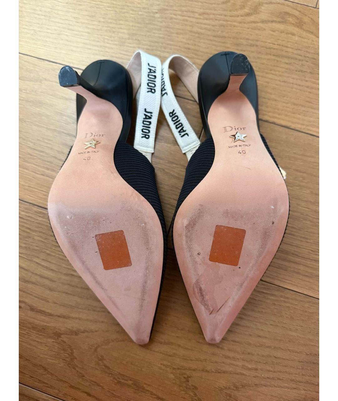 CHRISTIAN DIOR Черные текстильные туфли, фото 4