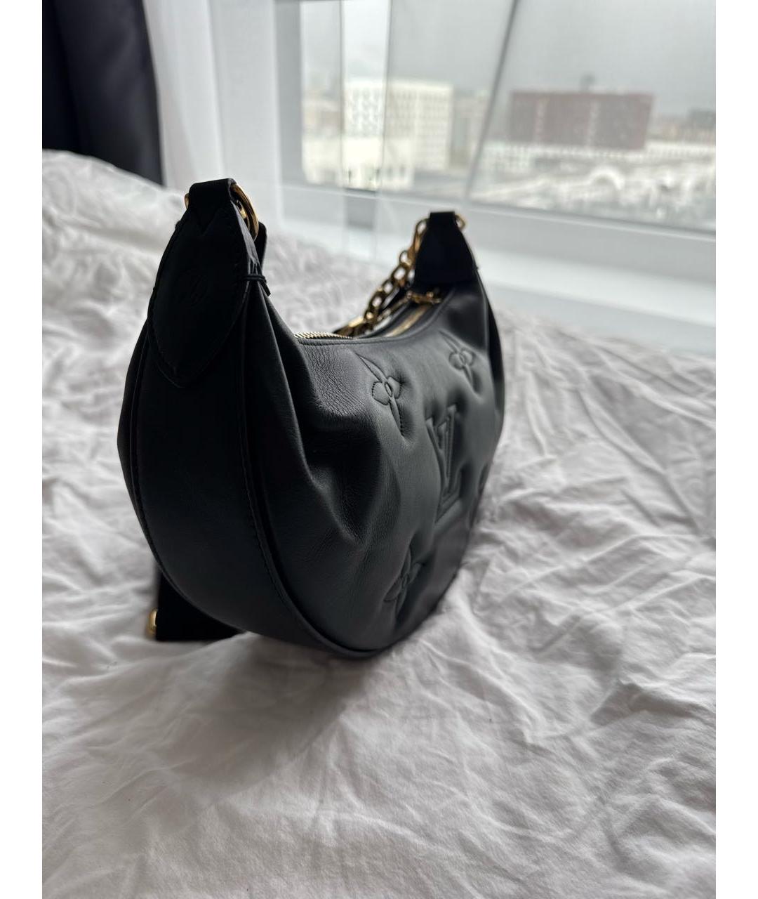 LOUIS VUITTON Черная кожаная сумка через плечо, фото 3
