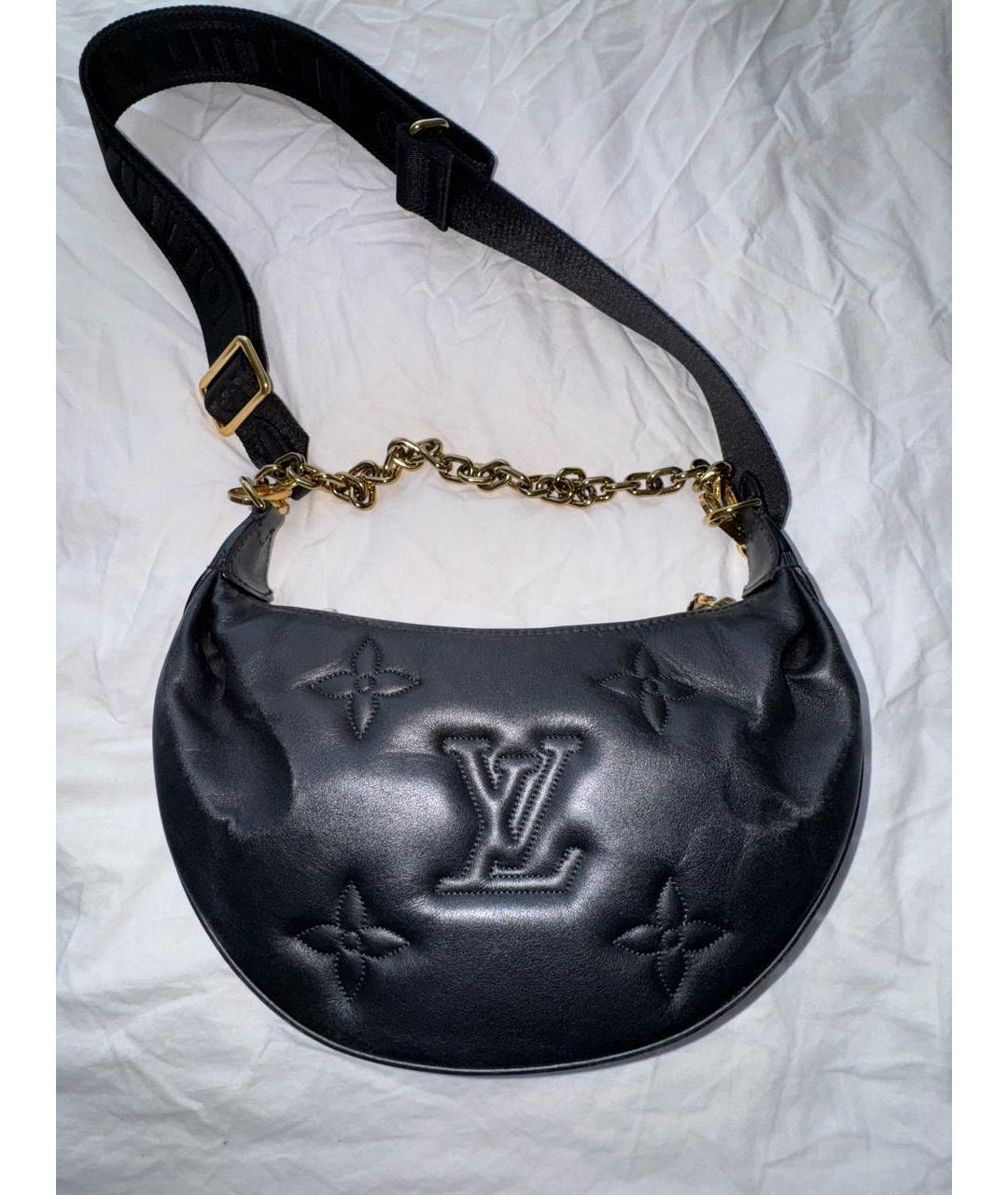 LOUIS VUITTON Черная кожаная сумка через плечо, фото 2