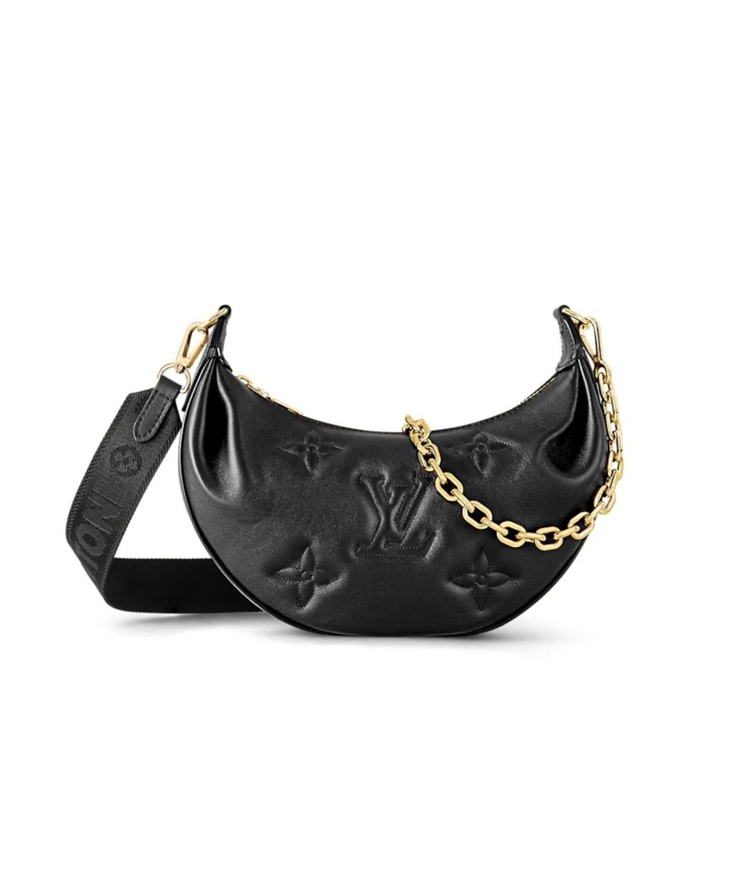 LOUIS VUITTON Черная кожаная сумка через плечо, фото 7