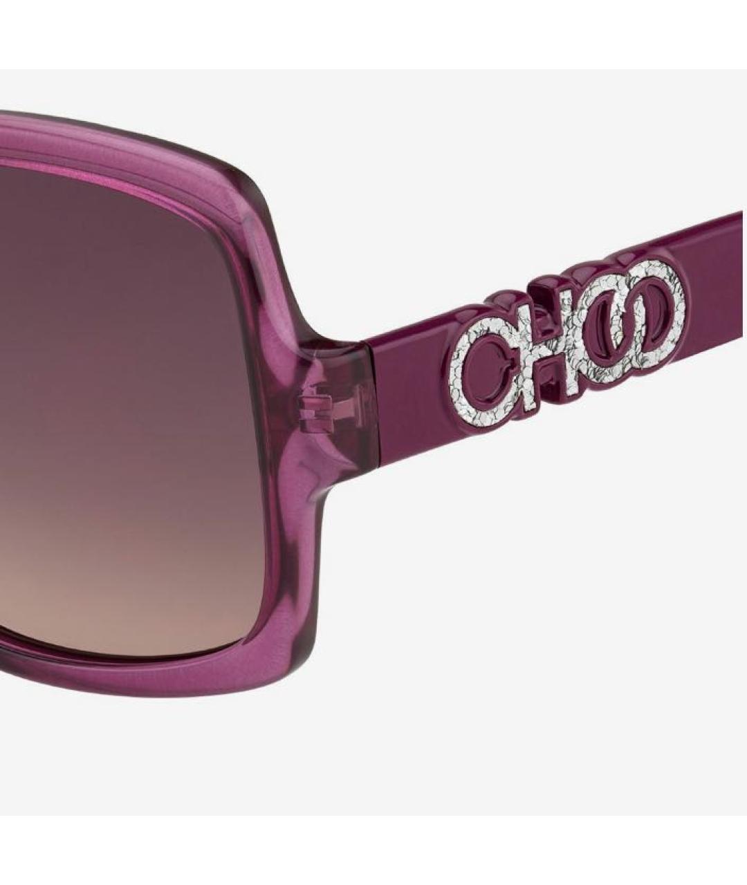 JIMMY CHOO Фиолетовые пластиковые солнцезащитные очки, фото 3