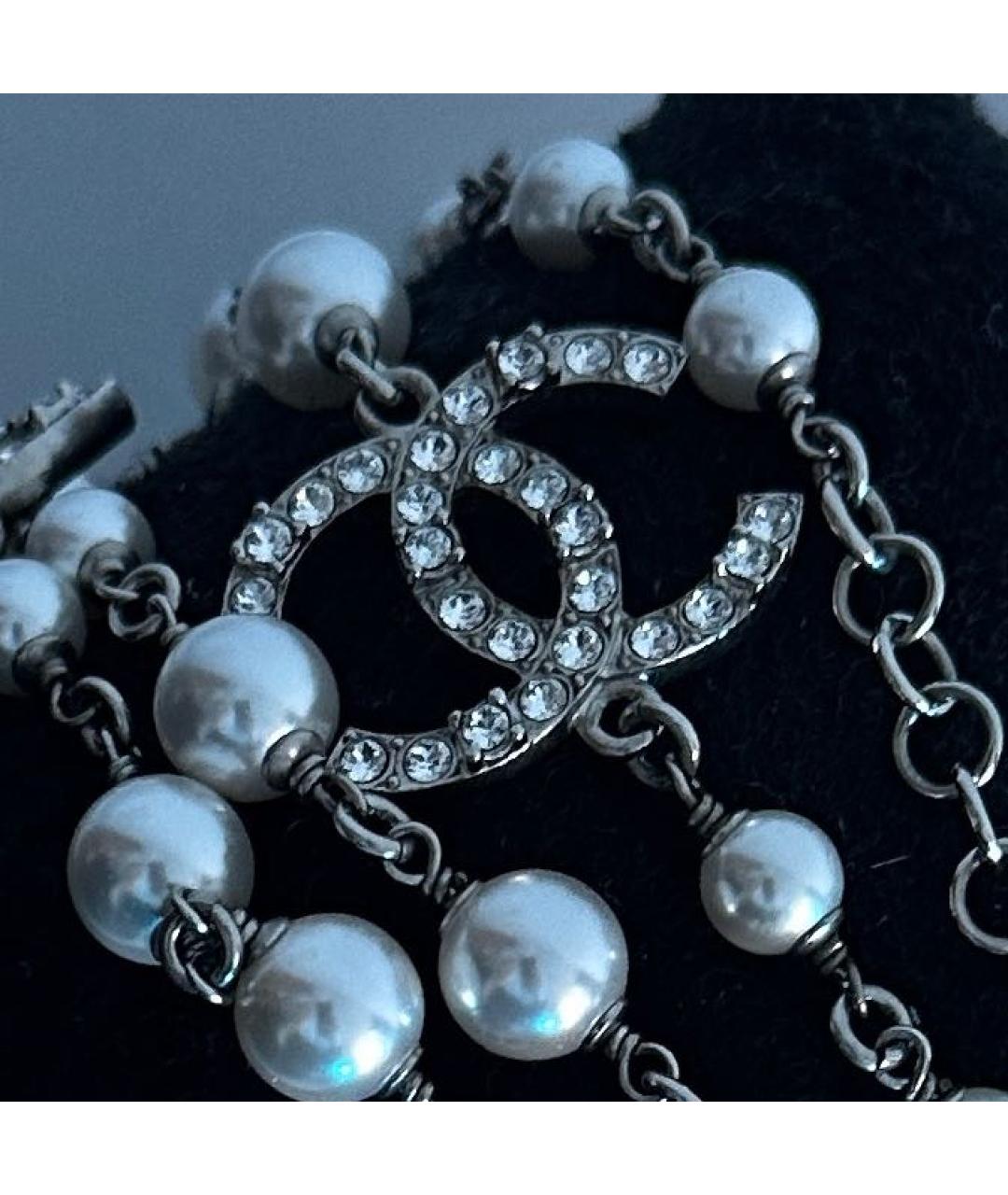 CHANEL Белое жемчужное колье, фото 3