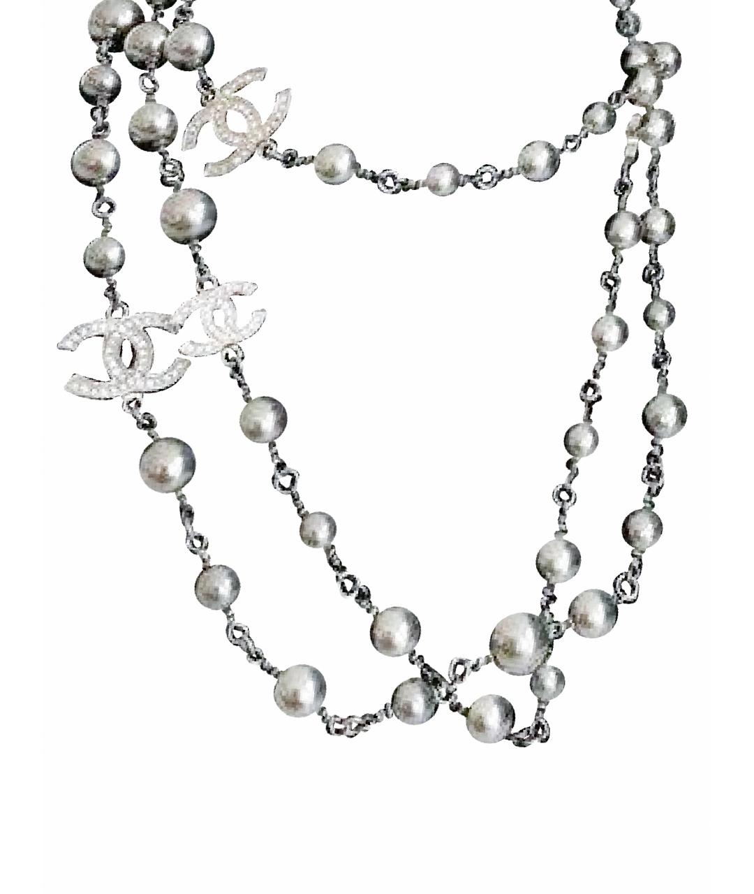CHANEL Белое жемчужное колье, фото 1