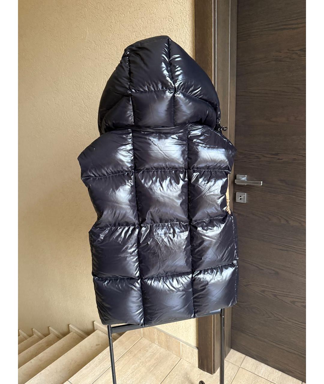 MONCLER Черный синтетический жилет, фото 7