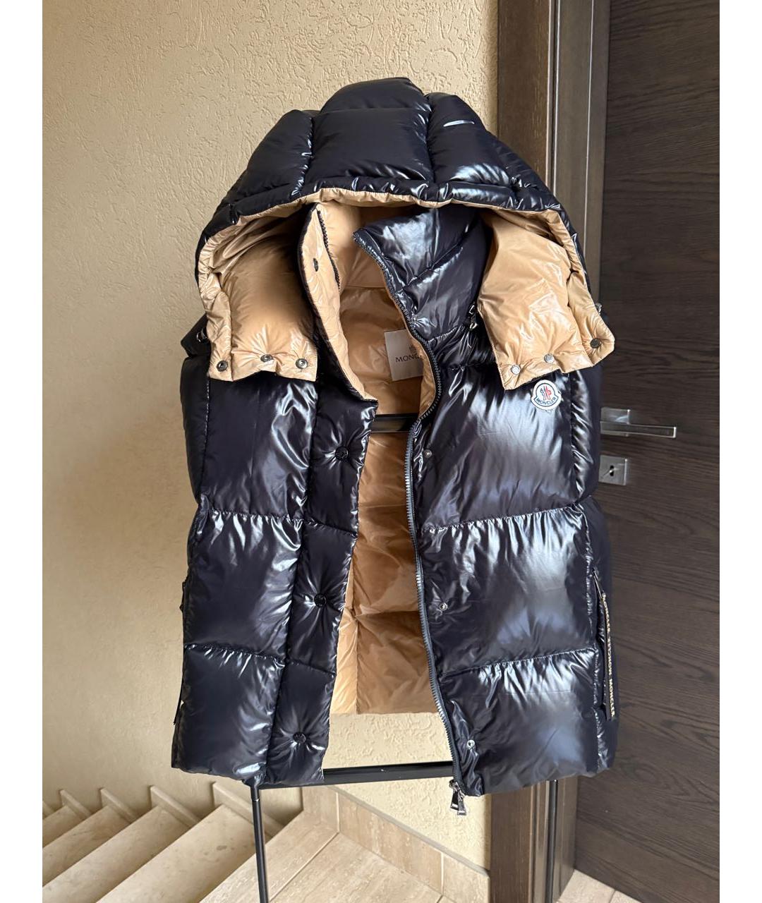 MONCLER Черный синтетический жилет, фото 2