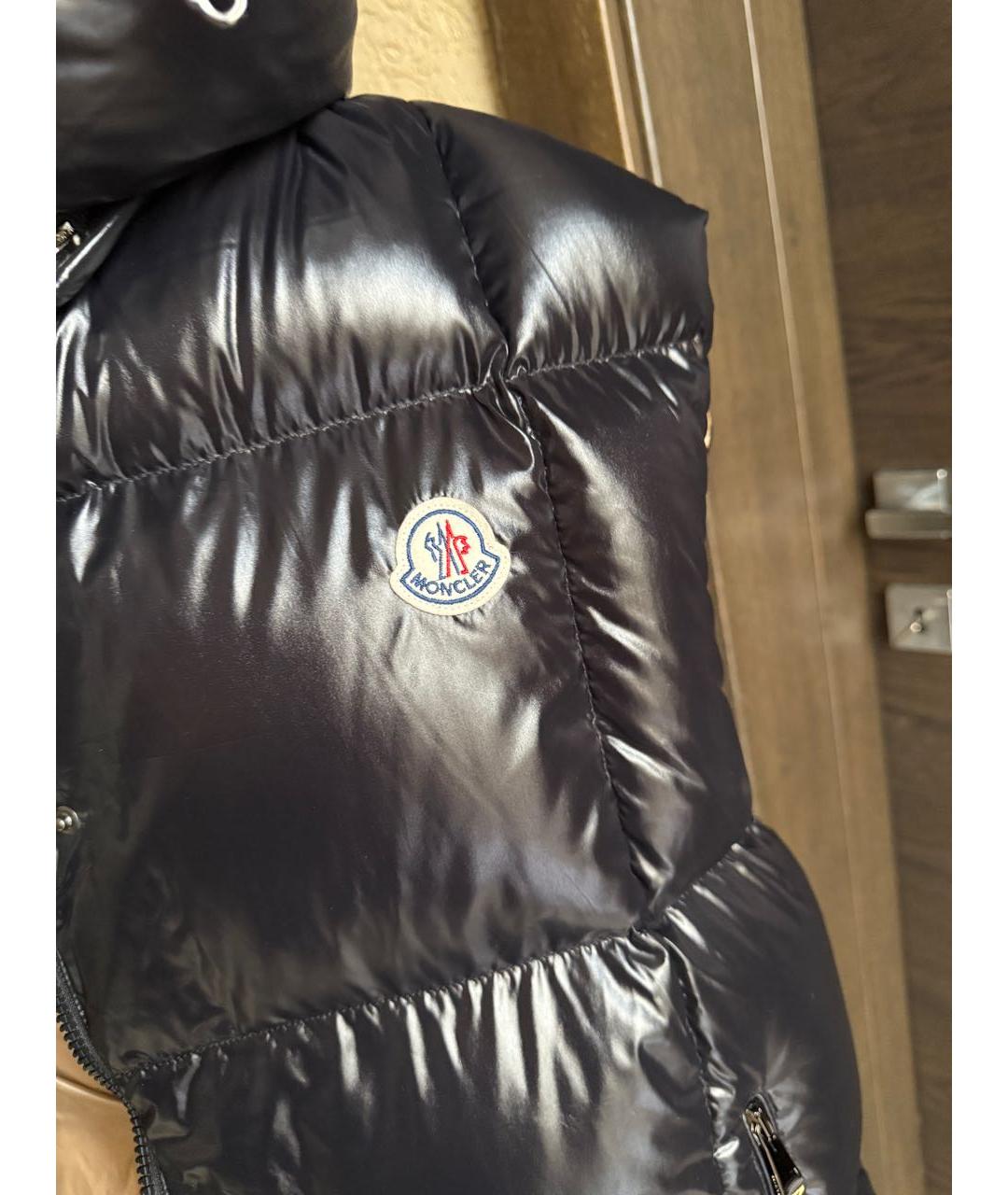 MONCLER Черный синтетический жилет, фото 3