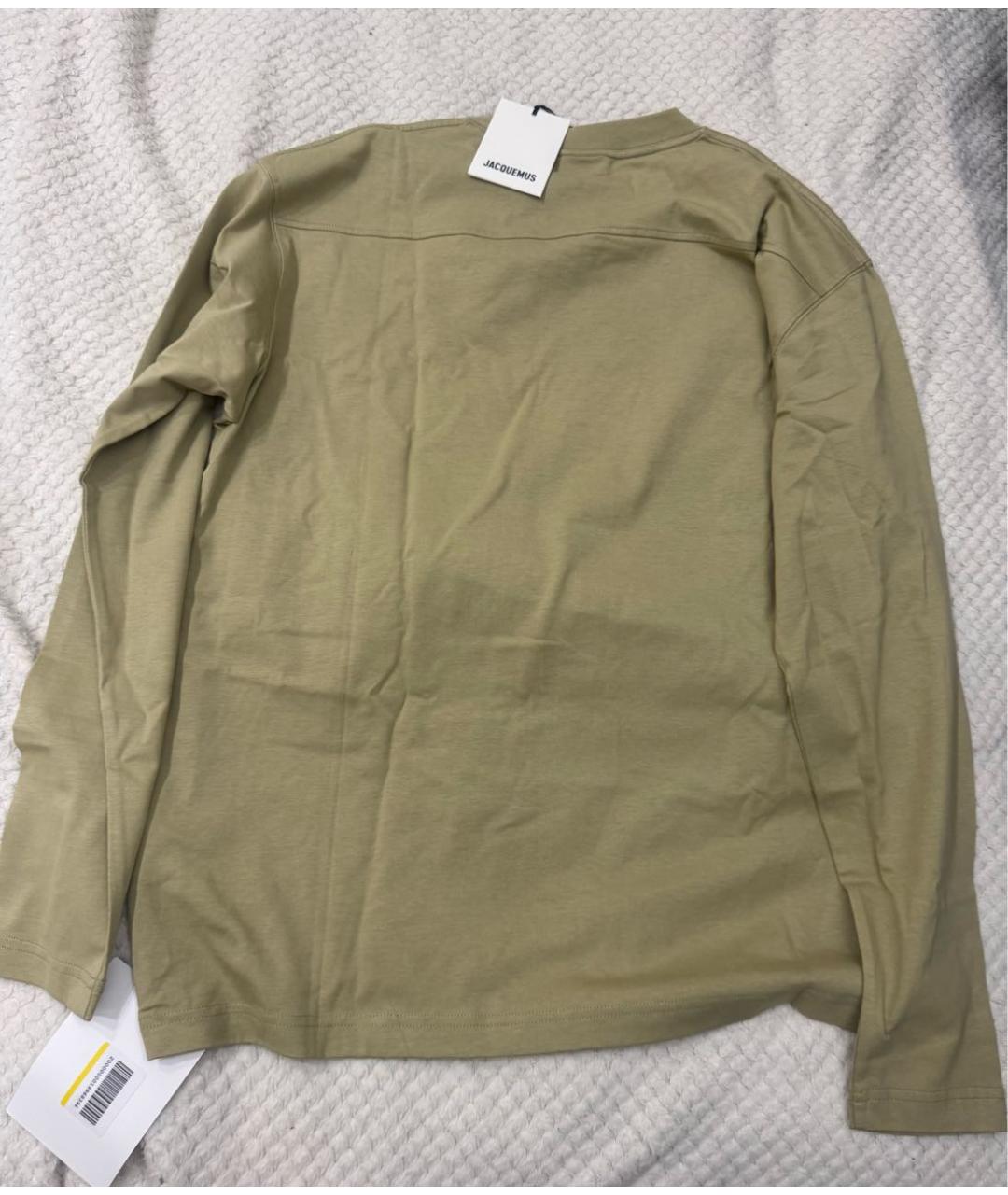 JACQUEMUS Бежевое хлопковое повседневное платье, фото 4