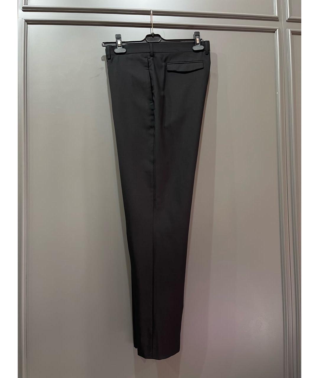 CHRISTIAN DIOR Черные шерстяные классические брюки, фото 2