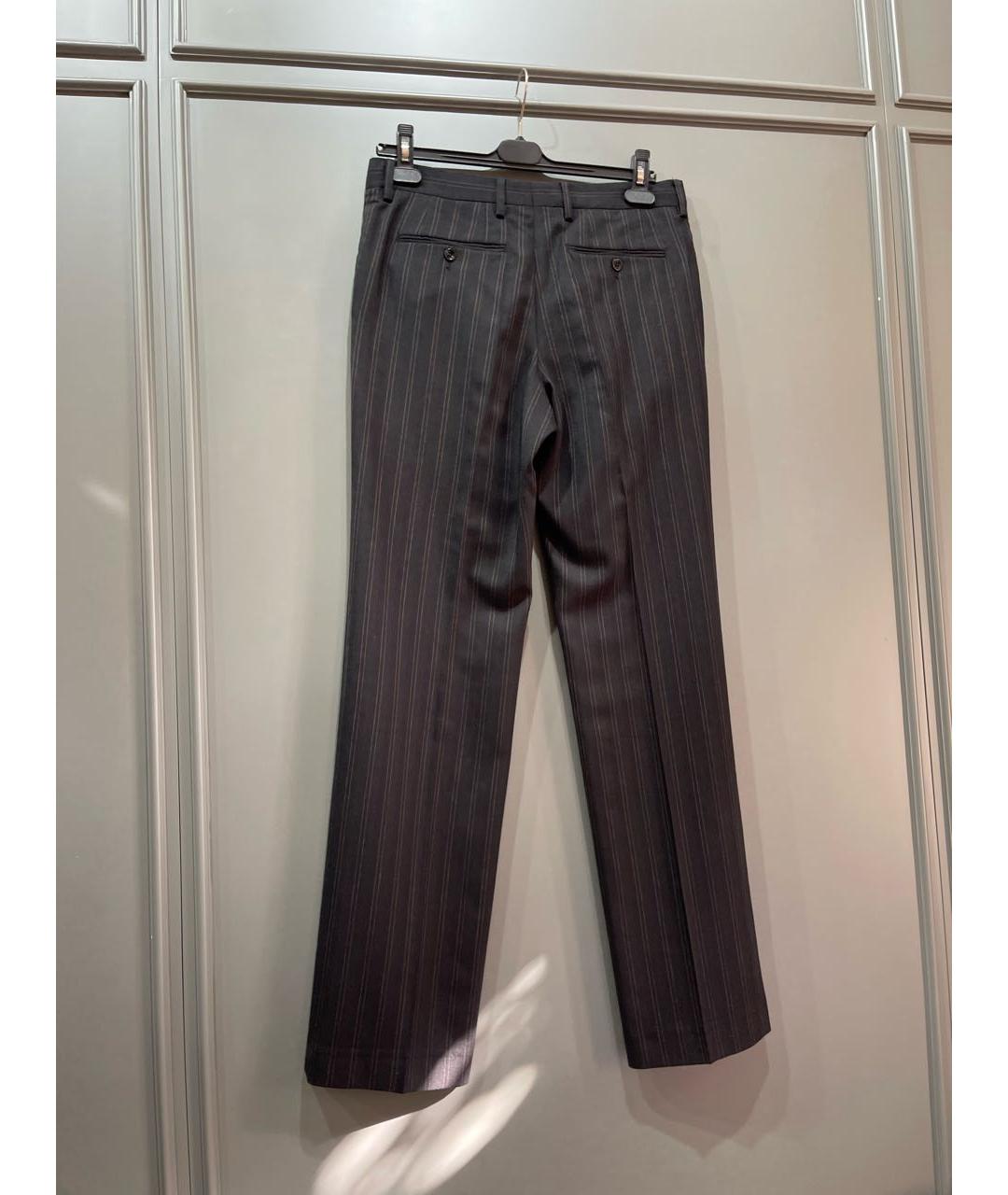 DRIES VAN NOTEN Черные шерстяные повседневные брюки, фото 2