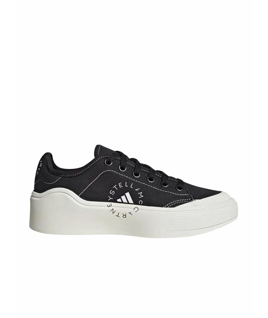 ADIDAS BY STELLA MCCARTNEY Черные текстильные кеды, фото 1