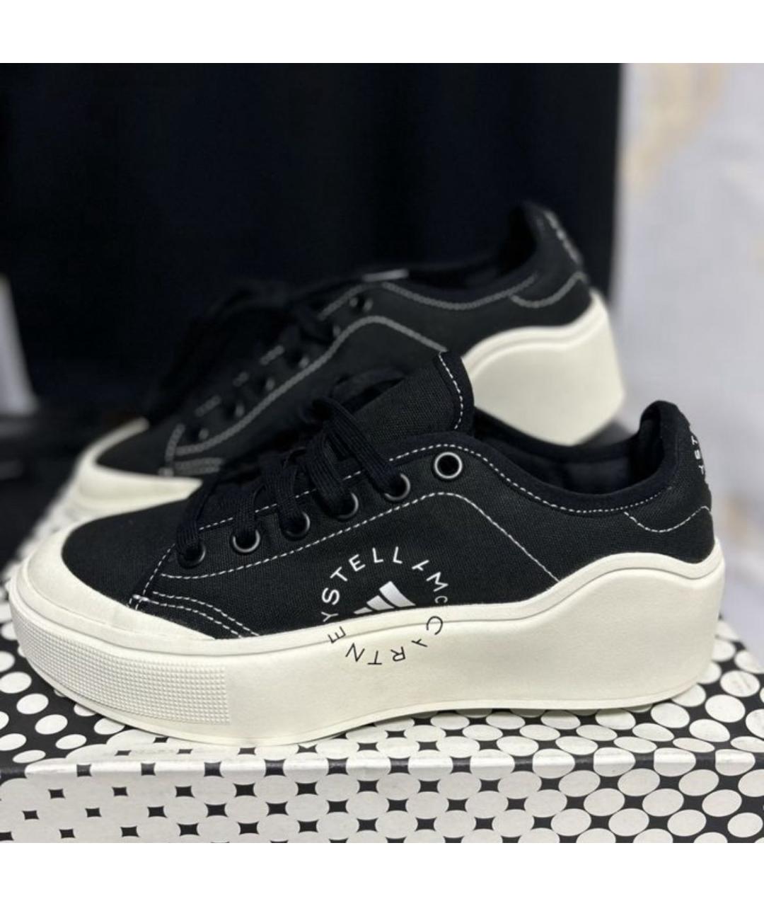 ADIDAS BY STELLA MCCARTNEY Черные текстильные кеды, фото 2