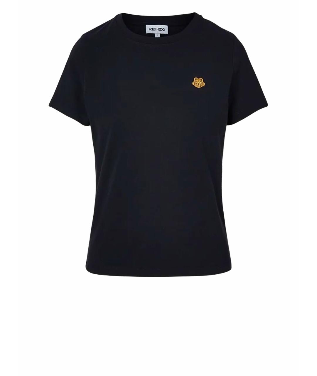 KENZO Черная хлопковая футболка, фото 1