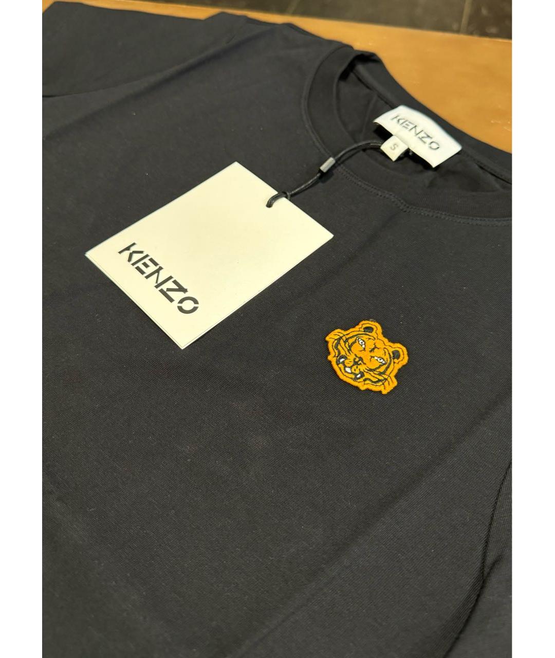 KENZO Черная хлопковая футболка, фото 4