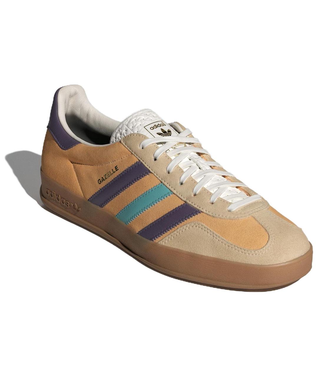 ADIDAS Желтые бархатные кеды, фото 3