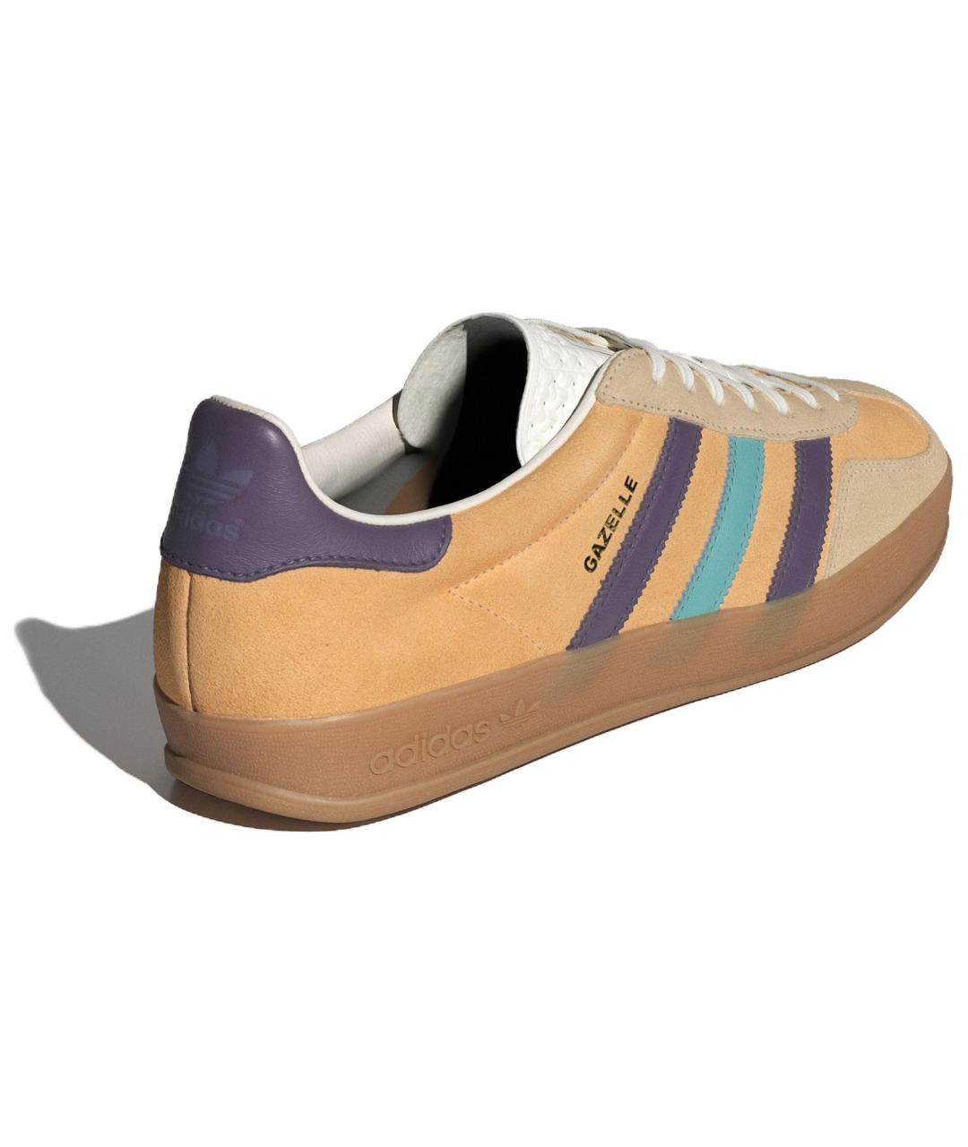 ADIDAS Желтые бархатные кеды, фото 4