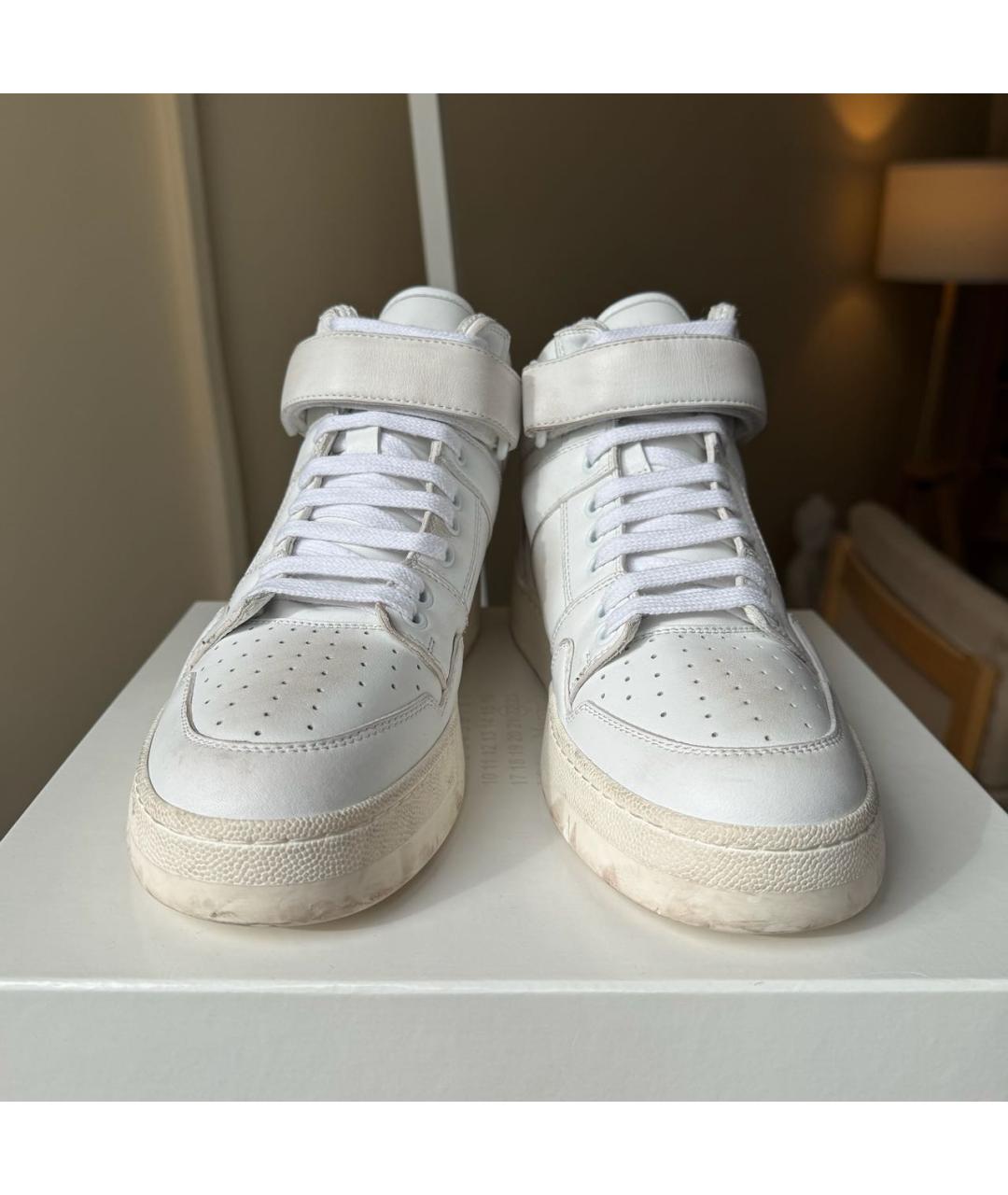 SAINT LAURENT Белые кожаные кеды, фото 3