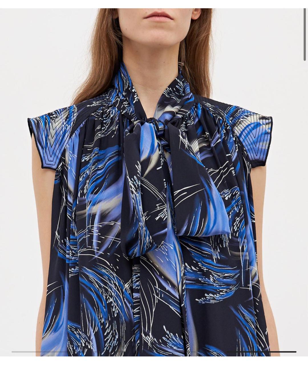 GIVENCHY Синее шелковое платье, фото 4