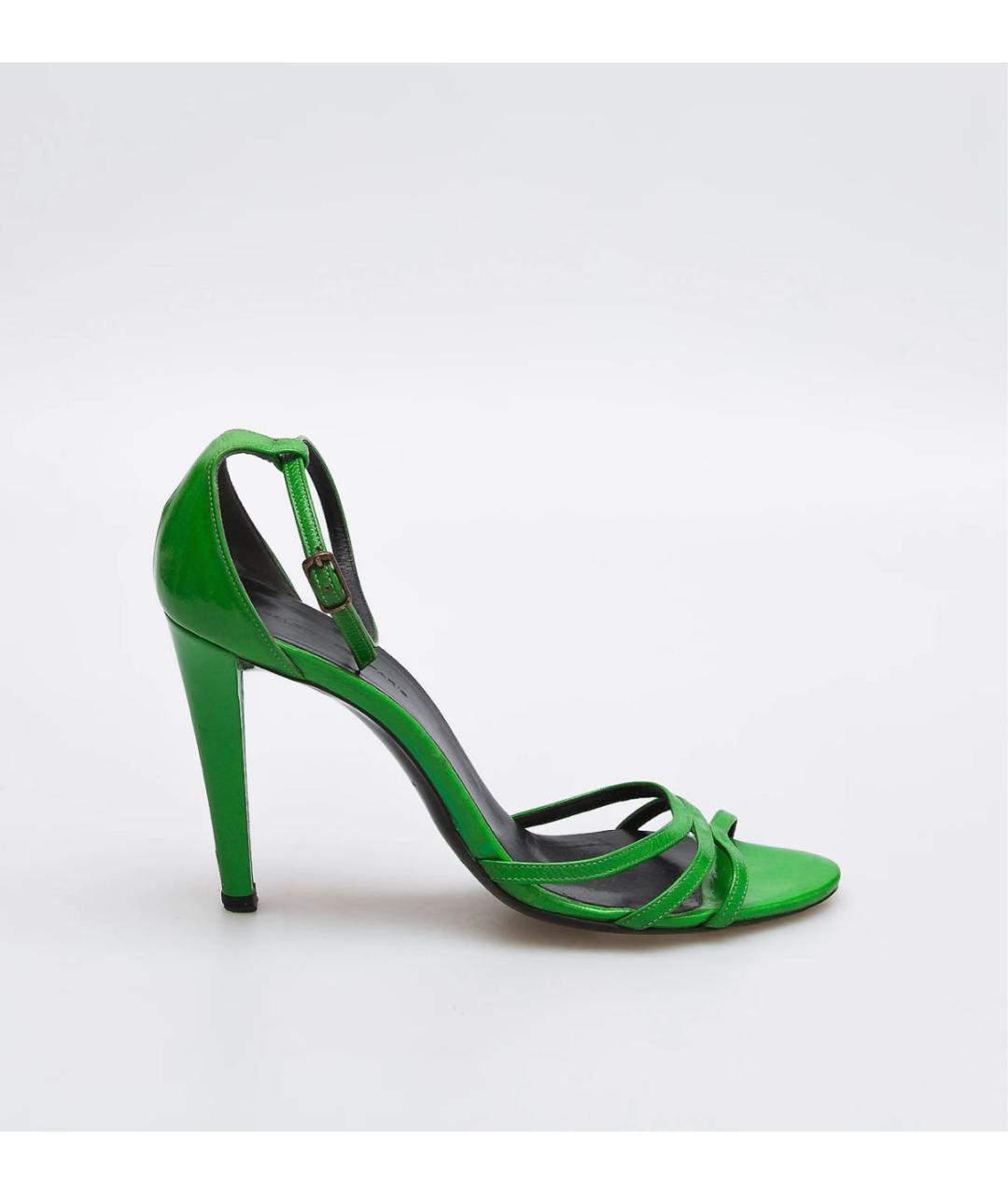 BALENCIAGA Зеленые кожаные босоножки, фото 5