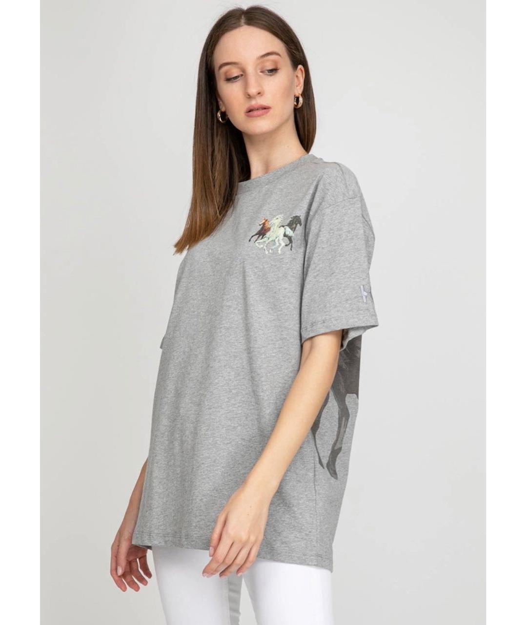 KENZO Серая хлопковая футболка, фото 3