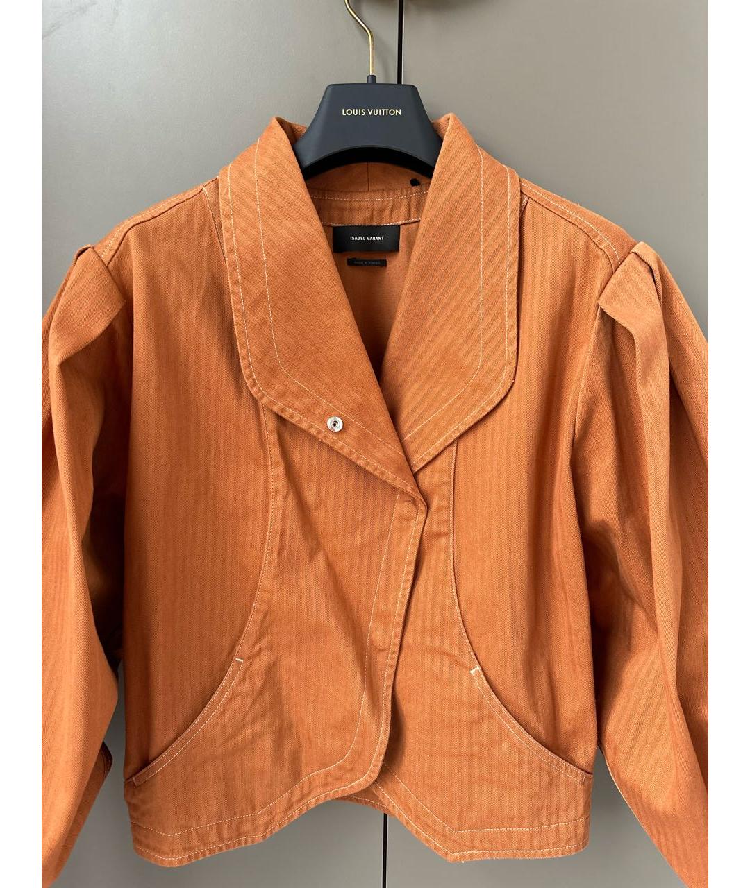ISABEL MARANT Оранжевая хлопковая куртка, фото 2