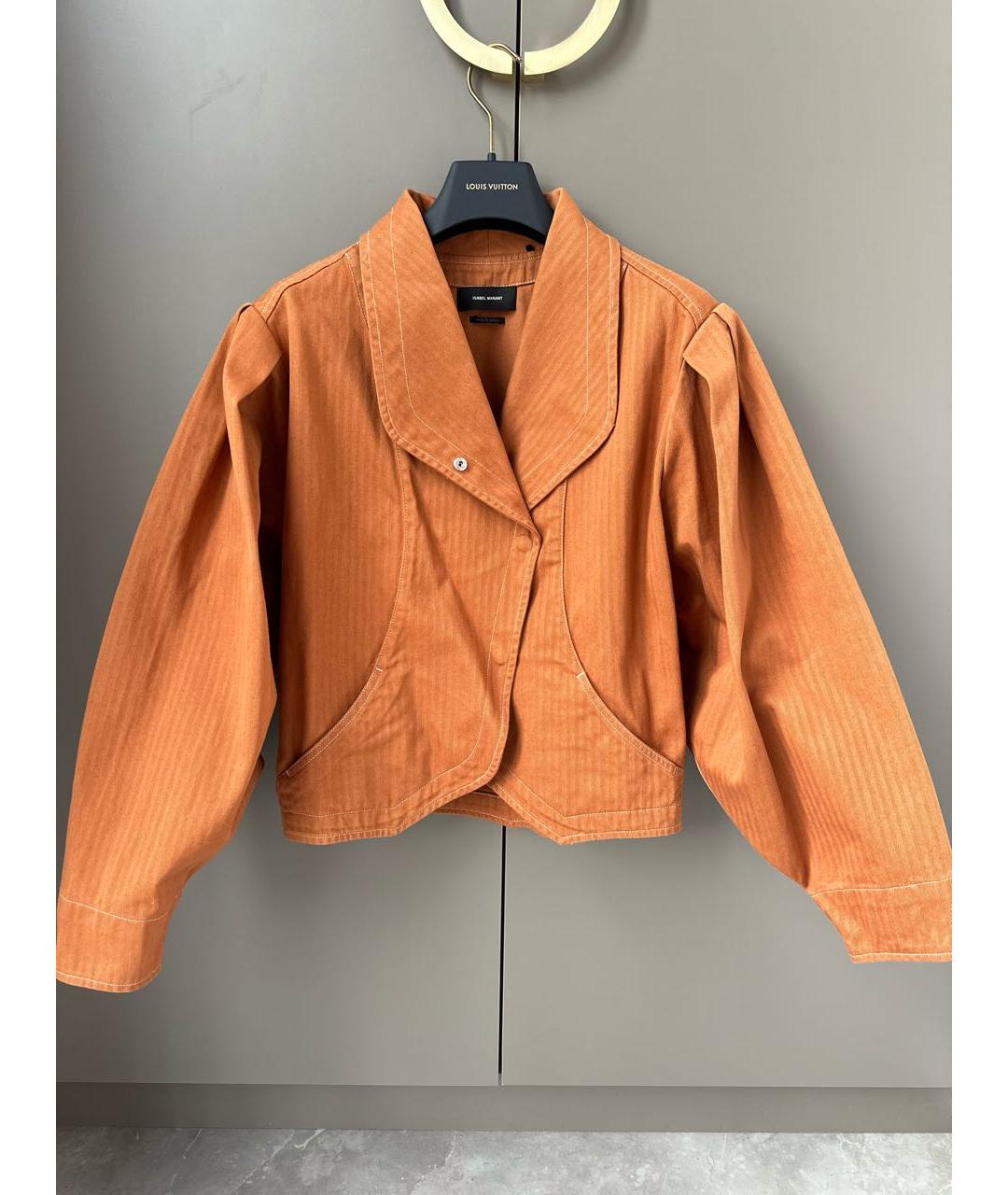 ISABEL MARANT Оранжевая хлопковая куртка, фото 7