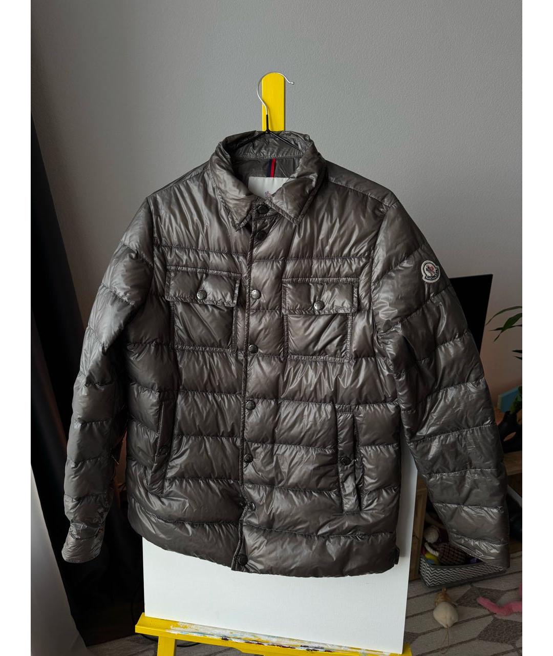 MONCLER Антрацитовый пуховик, фото 7