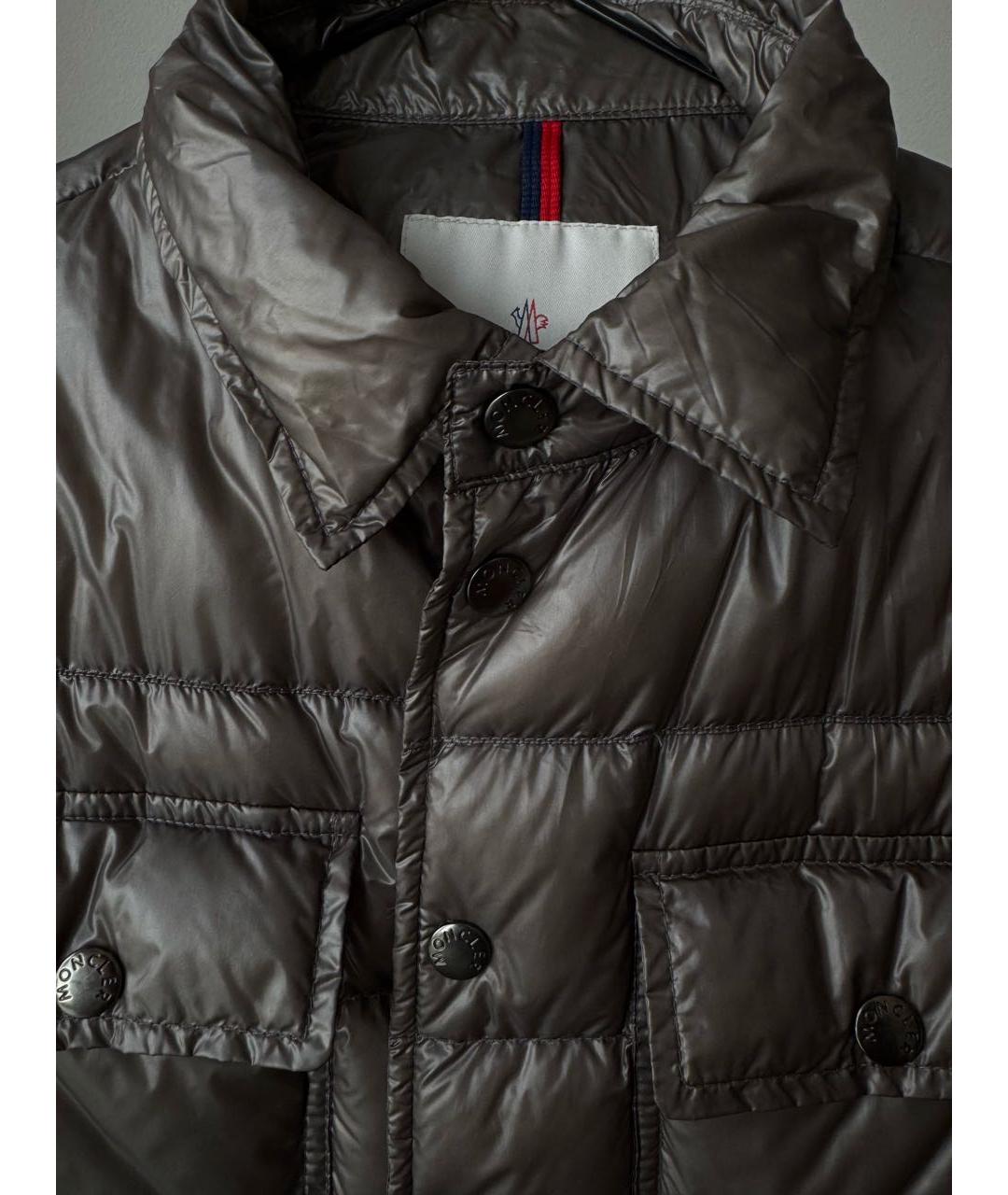 MONCLER Антрацитовый пуховик, фото 3