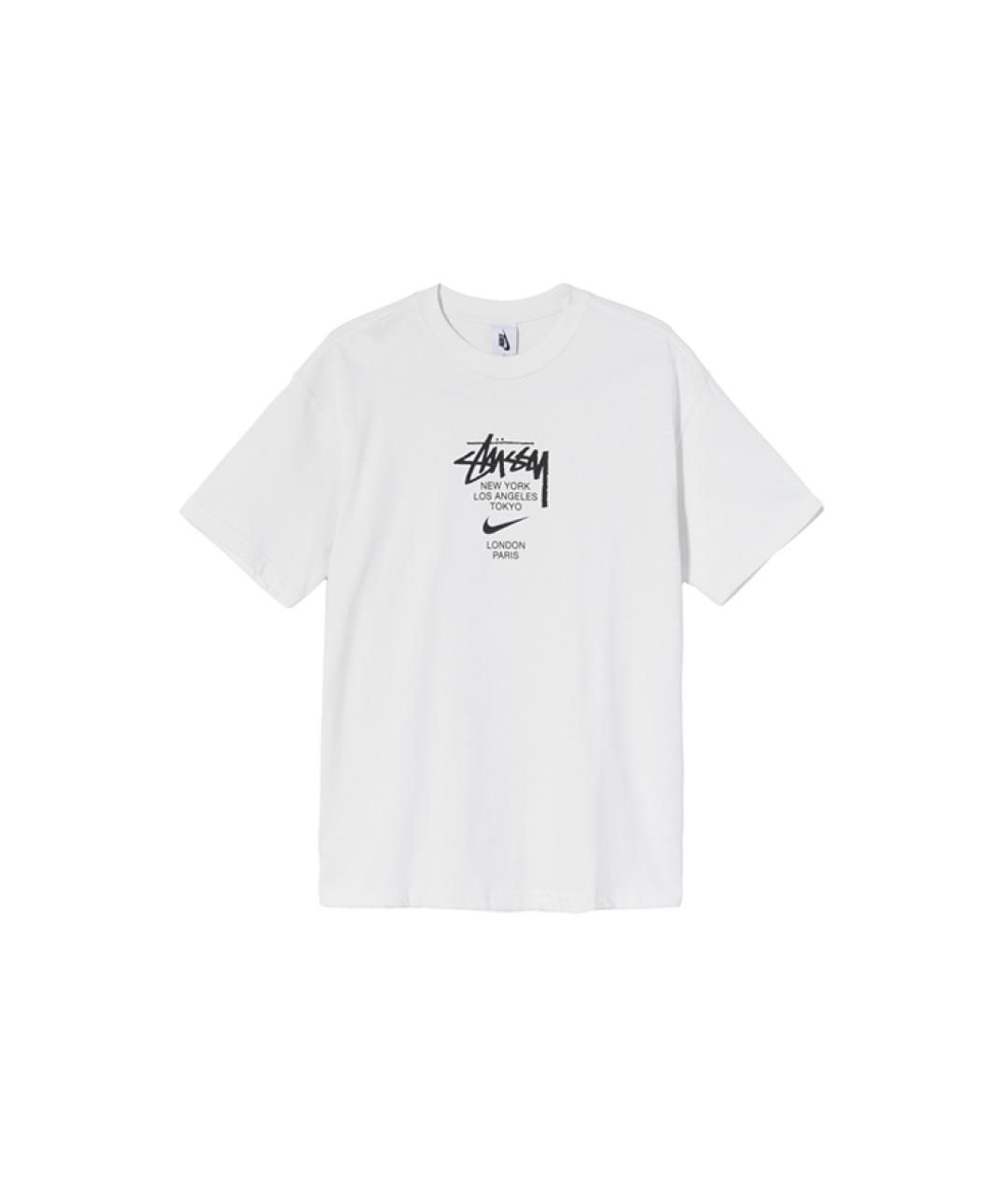 STUSSY Белая хлопковая футболка, фото 1