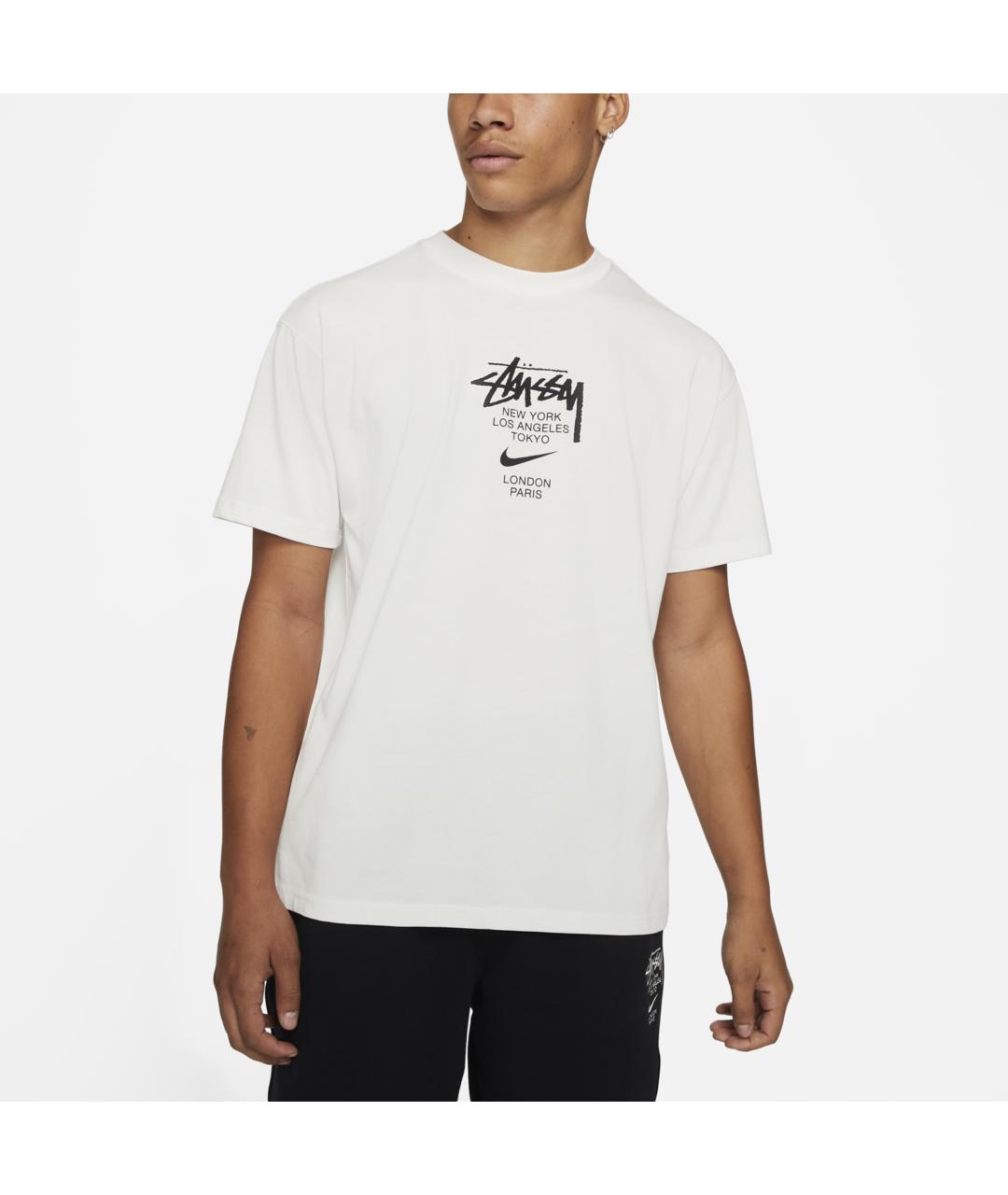 STUSSY Белая хлопковая футболка, фото 3