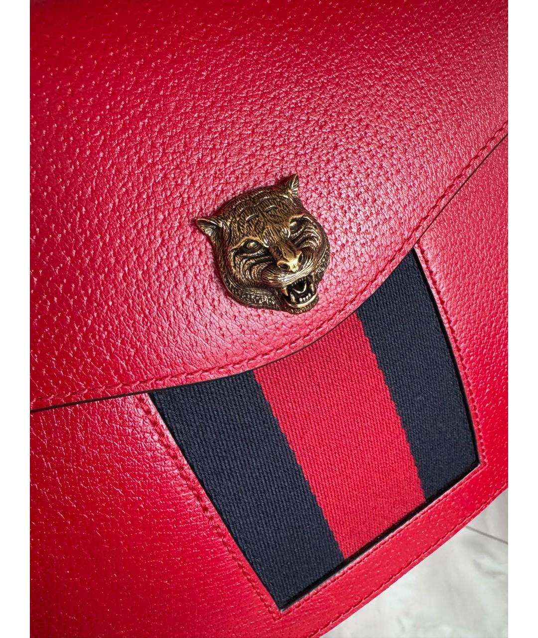 GUCCI Красная кожаная сумка через плечо, фото 5