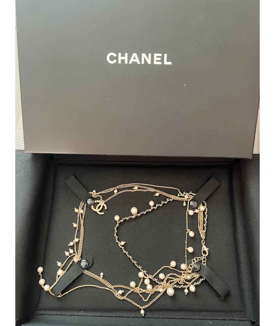 CHANEL Белое жемчужное колье, фото 2