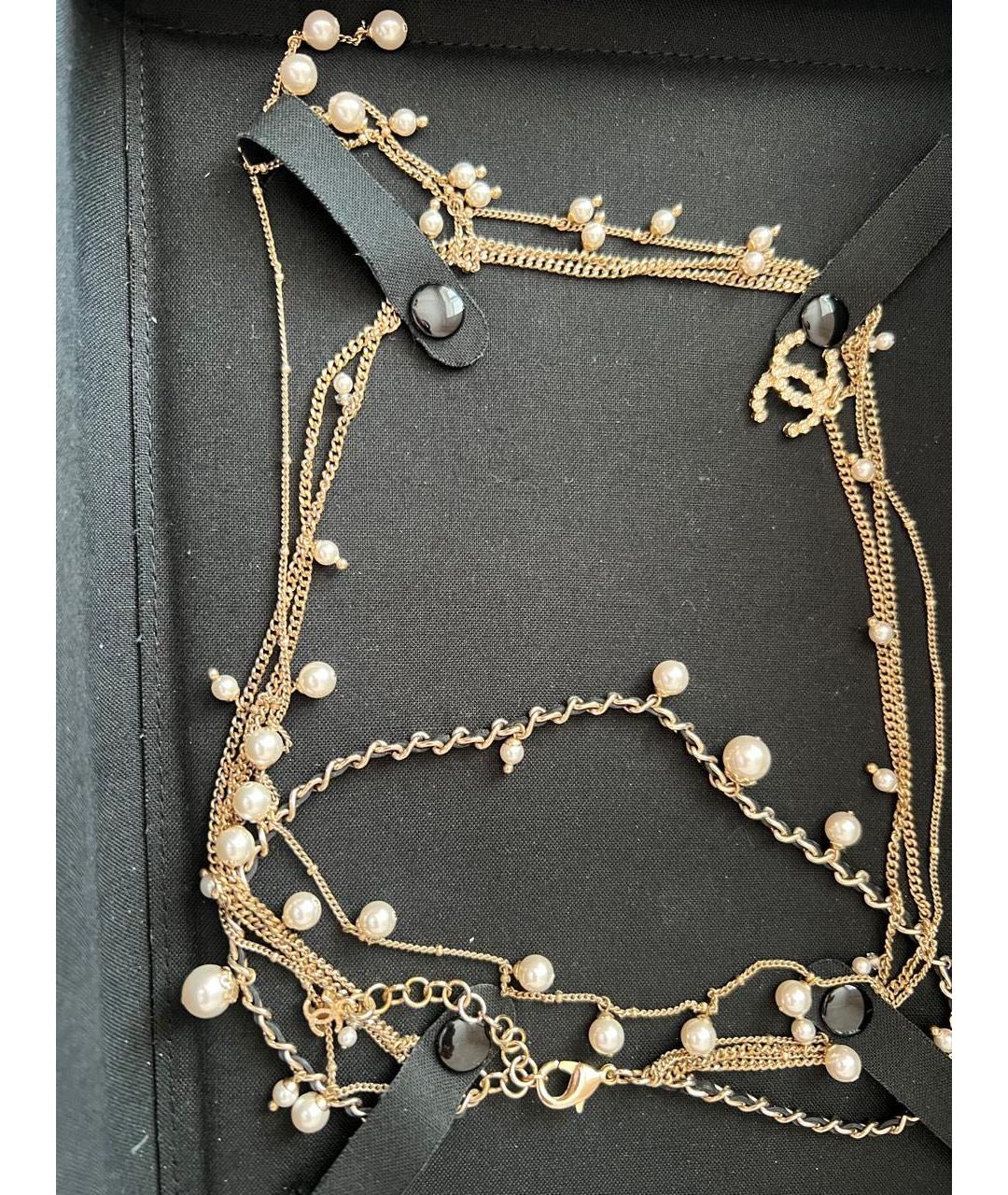 CHANEL Белое жемчужное колье, фото 4