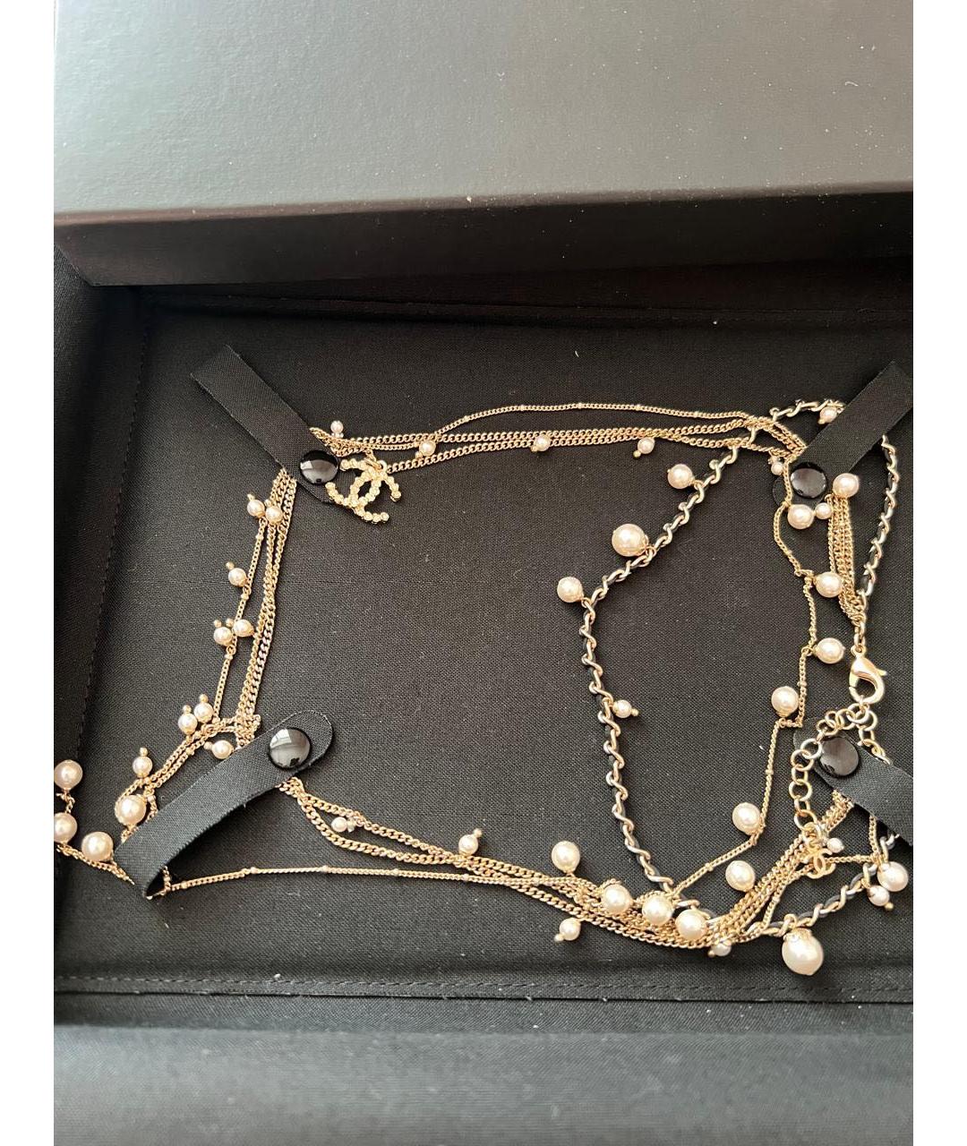 CHANEL Белое жемчужное колье, фото 3