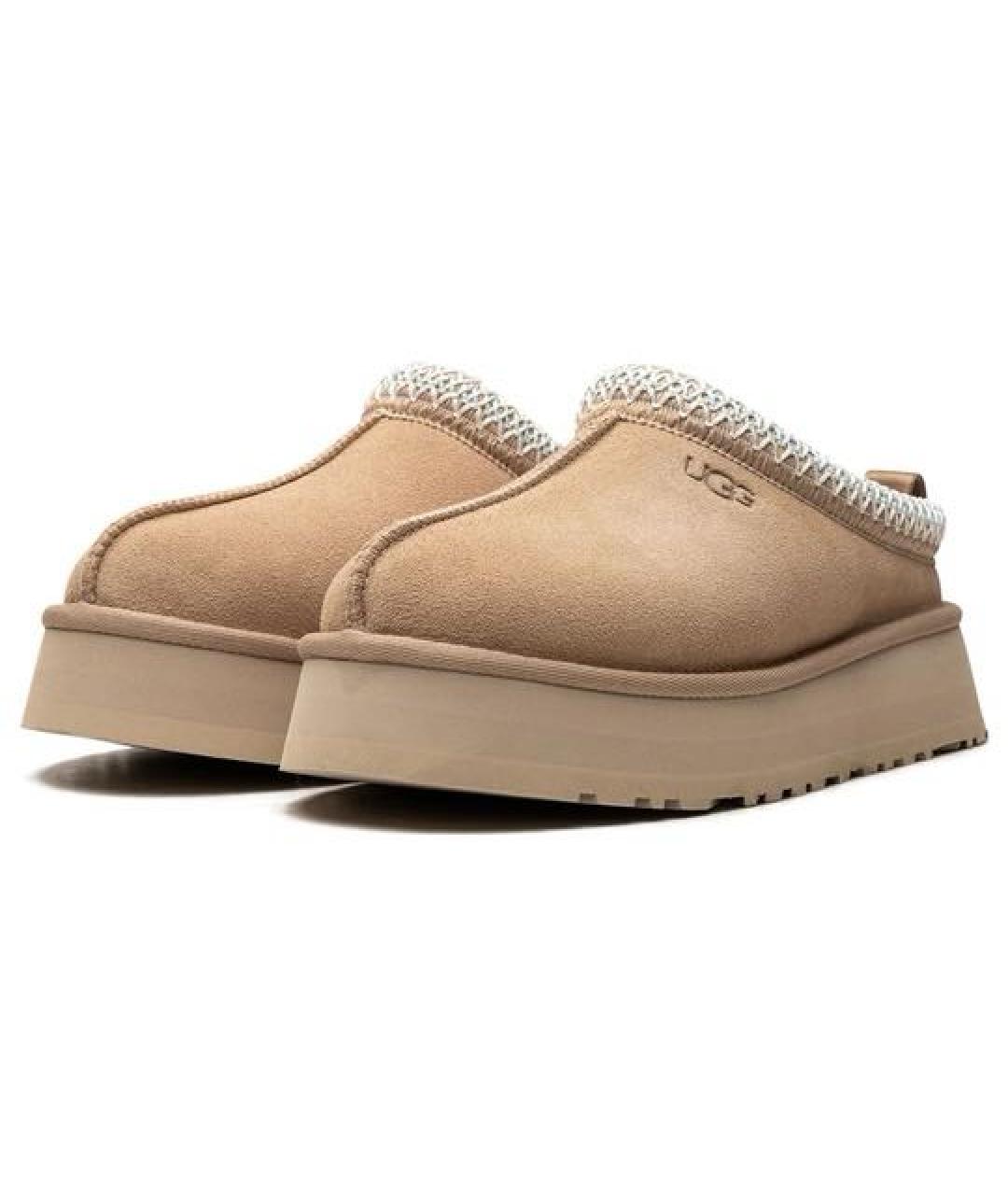 UGG AUSTRALIA Бежевые замшевые сапоги, фото 2