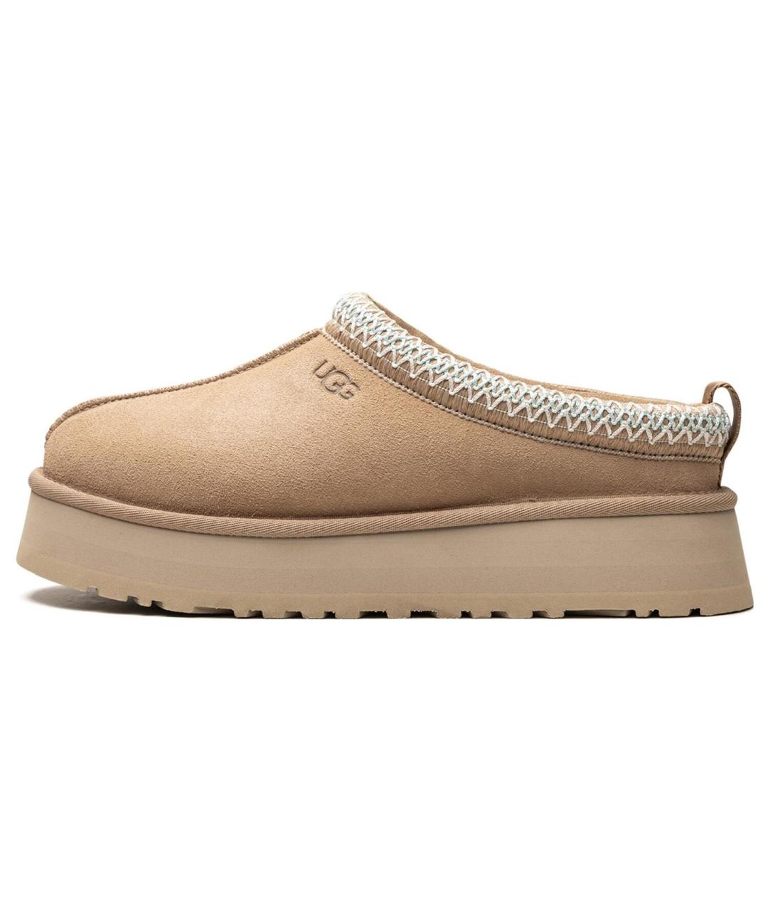 UGG AUSTRALIA Бежевые замшевые сапоги, фото 4