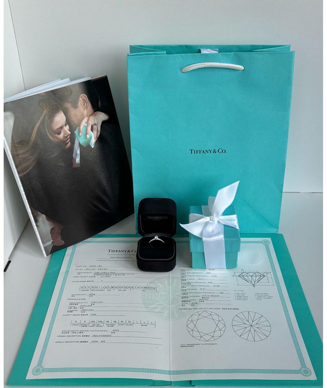 TIFFANY&CO Платиновое кольцо, фото 3