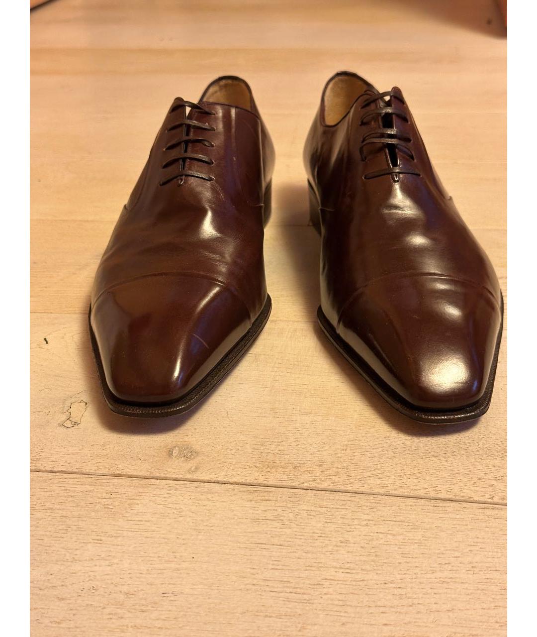 BRIONI Коричневые кожаные туфли, фото 2