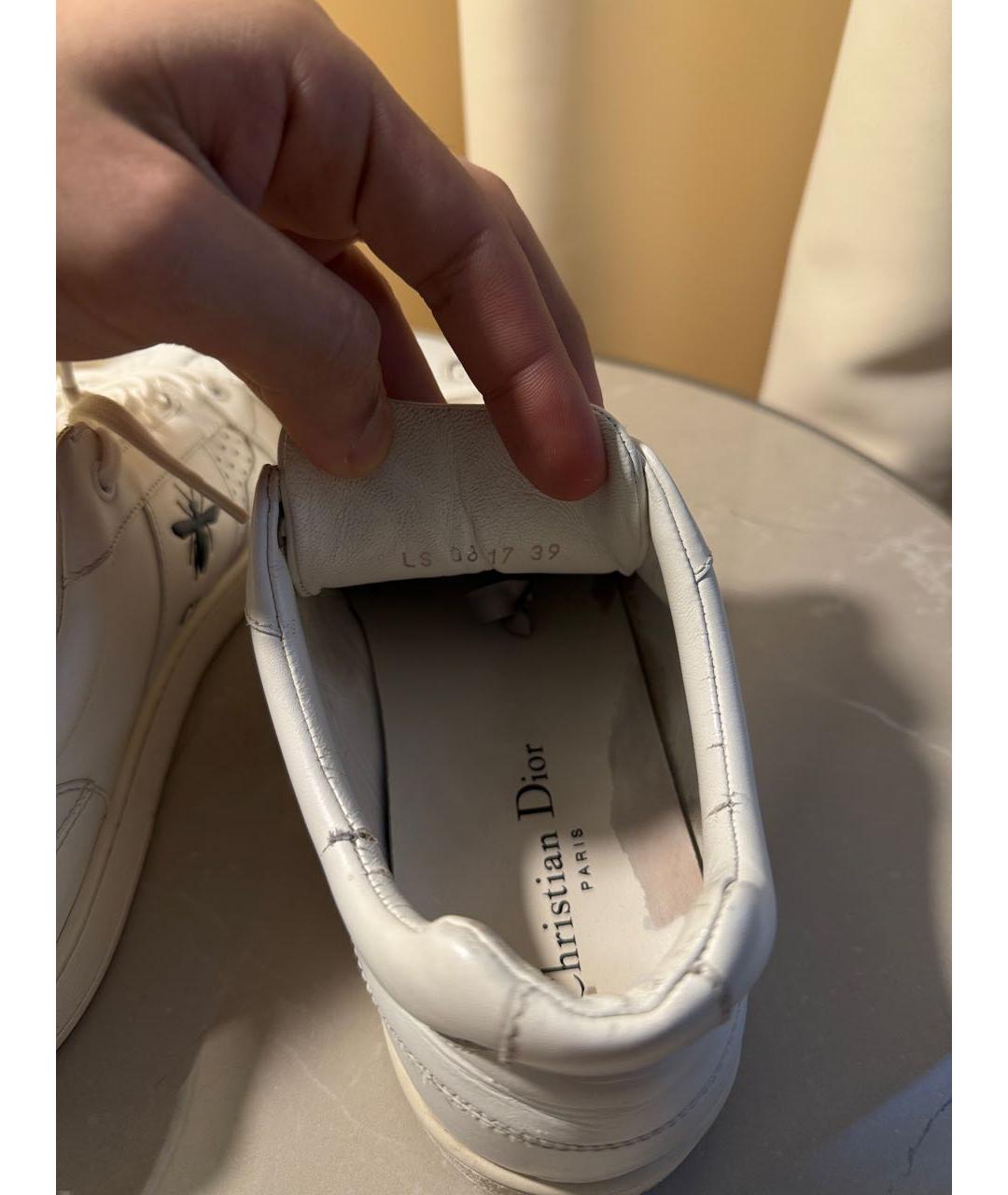 CHRISTIAN DIOR Белые кожаные кеды, фото 4