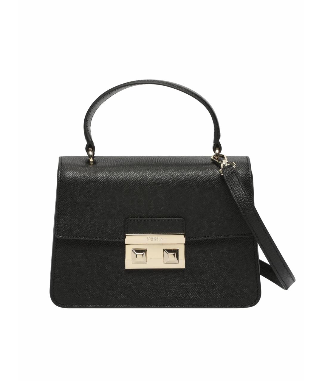 FURLA Черная кожаная сумка с короткими ручками, фото 1