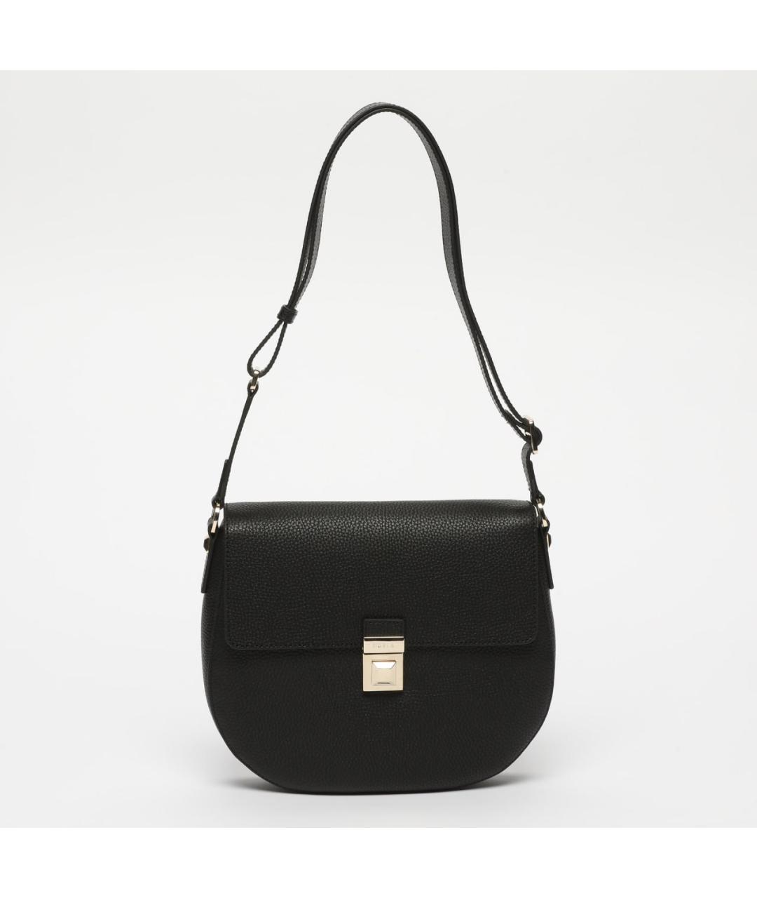 FURLA Черная кожаная сумка через плечо, фото 7